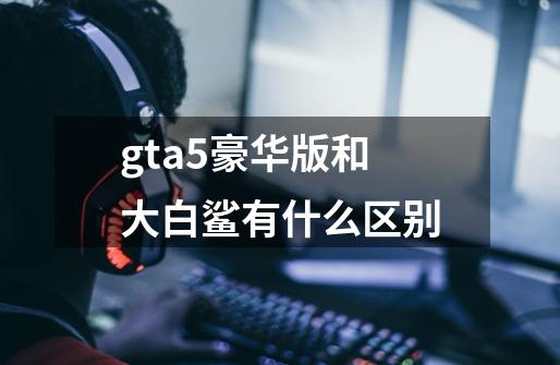 gta5豪华版和大白鲨有什么区别-第1张-游戏信息-龙启网