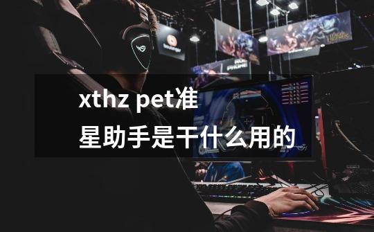 xthz. pet准星助手是干什么用的-第1张-游戏信息-龙启网