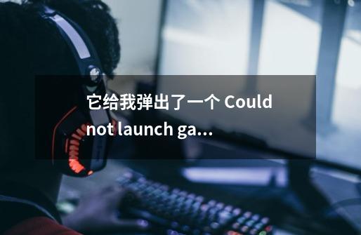 它给我弹出了一个 Could not launch game Only one instance of this game can be run at a ti-第1张-游戏信息-龙启网