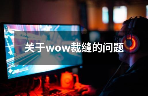 关于wow裁缝的问题-第1张-游戏信息-龙启网