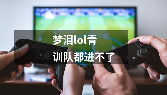 梦泪lol青训队都进不了-第1张-游戏信息-龙启网