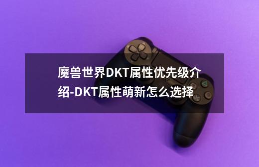 魔兽世界DKT属性优先级介绍-DKT属性萌新怎么选择-第1张-游戏信息-龙启网