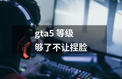 gta5 等级够了不让捏脸-第1张-游戏信息-龙启网