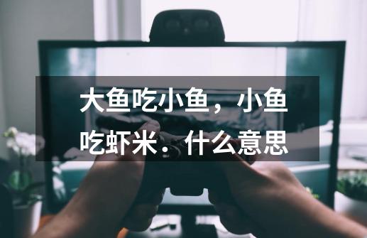 大鱼吃小鱼，小鱼吃虾米．什么意思-第1张-游戏信息-龙启网