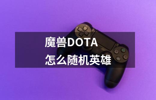 魔兽DOTA怎么随机英雄-第1张-游戏信息-龙启网