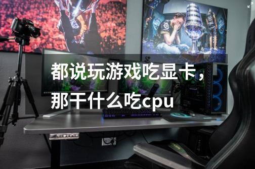 都说玩游戏吃显卡，那干什么吃cpu-第1张-游戏信息-龙启网