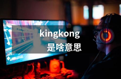 kingkong    是啥意思-第1张-游戏信息-龙启网