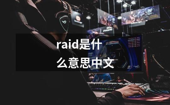 raid是什么意思中文-第1张-游戏信息-龙启网