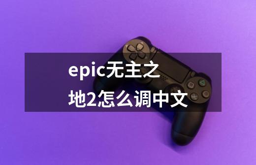 epic无主之地2怎么调中文-第1张-游戏信息-龙启网