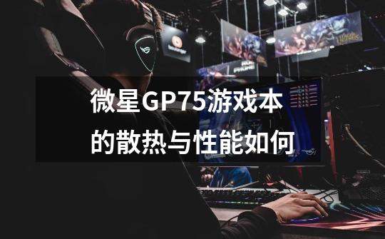 微星GP75游戏本的散热与性能如何-第1张-游戏信息-龙启网