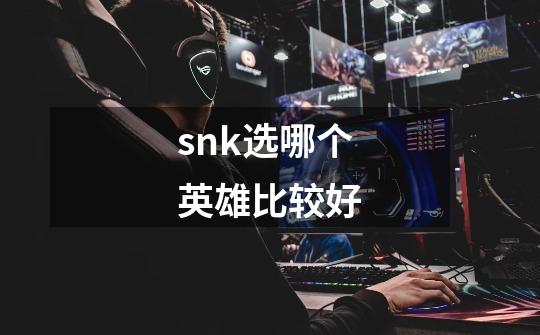 snk选哪个英雄比较好-第1张-游戏信息-龙启网