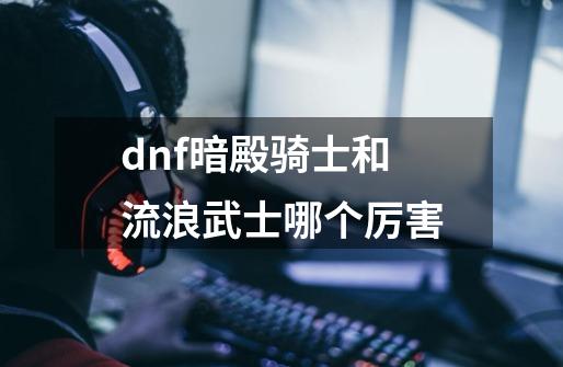 dnf暗殿骑士和流浪武士哪个厉害-第1张-游戏信息-龙启网