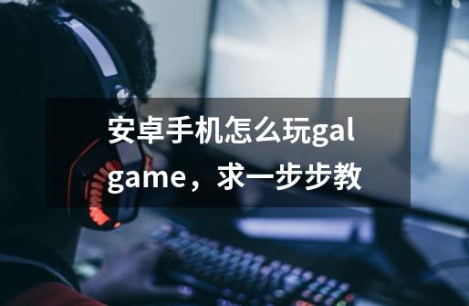 安卓手机怎么玩galgame，求一步步教-第1张-游戏信息-龙启网