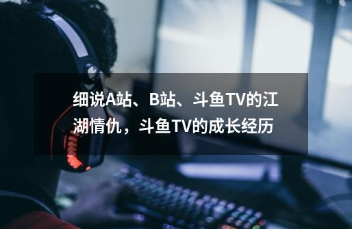 细说A站、B站、斗鱼TV的江湖情仇，斗鱼TV的成长经历-第1张-游戏信息-龙启网