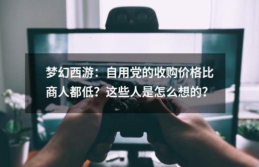 梦幻西游：自用党的收购价格比商人都低？这些人是怎么想的？-第1张-游戏信息-龙启网