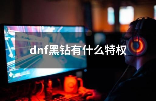 dnf黑钻有什么特权-第1张-游戏信息-龙启网