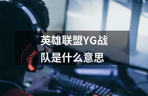 英雄联盟YG战队是什么意思-第1张-游戏信息-龙启网